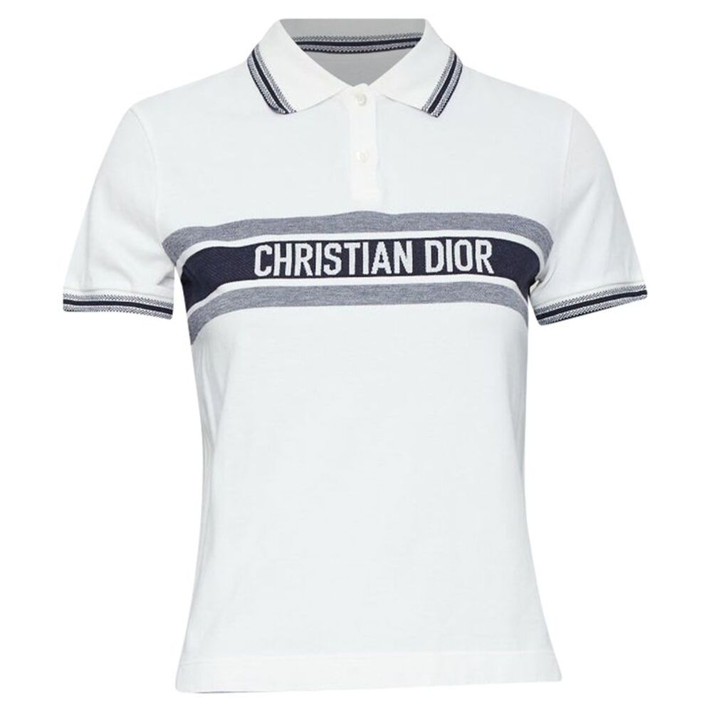 Dior Stripe Cotton Polo Shirt